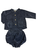 Black Velvet Baby Jacket