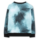 Blue Tie Dye Small Logo Crewneck