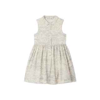 White and Blue Anne Dress