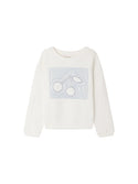 White and Blue Cherry Gena Crewneck
