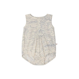 White and Blue Nico Romper