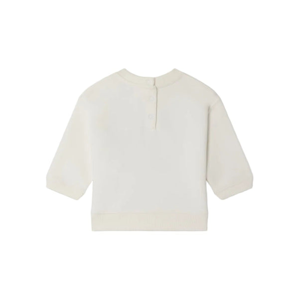 White and Blue Baby Cherry Dahlia Crewneck