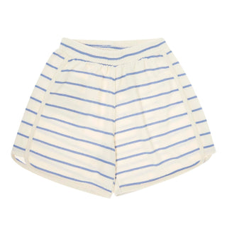 White and Blue Striped Shorts