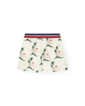 White Lindo Poodle Palm Tree Shorts