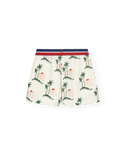 White Lindo Poodle Palm Tree Shorts