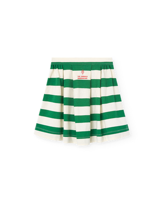 White and Green Turkey Striped Skirt