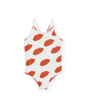 White Octopus Lips Print Swimsuit