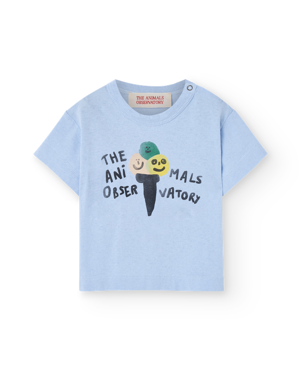 Soft Blue Pangolin Baby Tee