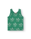 Green Macaque Baby Golf Print Tank Top