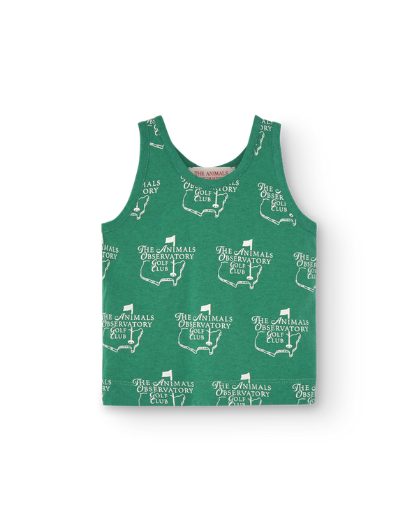 Green Macaque Baby Golf Print Tank Top