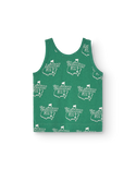 Green Macaque Baby Golf Print Tank Top