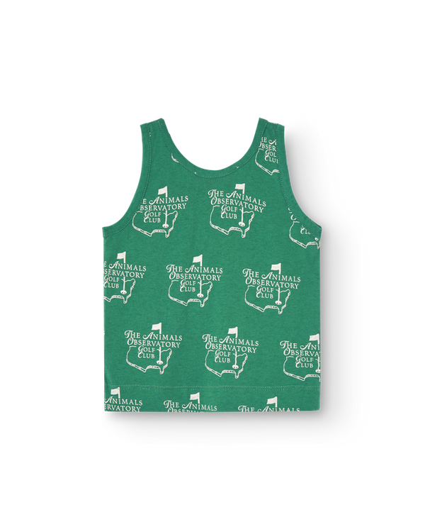 Green Macaque Baby Golf Print Tank Top