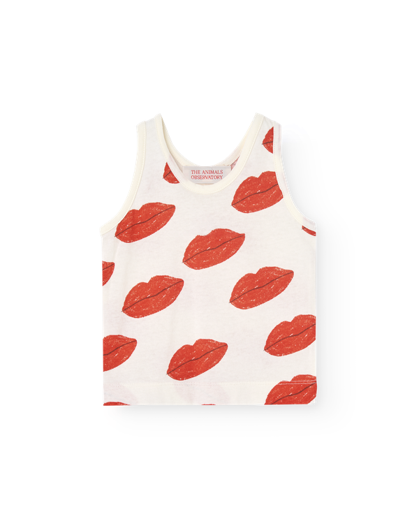 White Macaque Baby Lips Tank Top