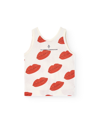 White Macaque Baby Lips Tank Top