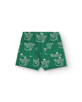 Green Turtledove Baby Golf Print Shorts