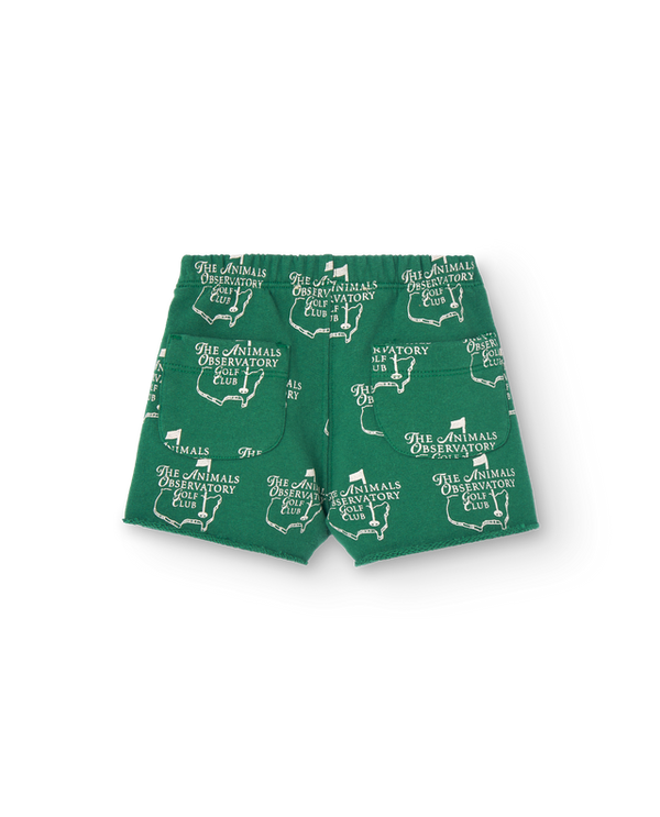 Green Turtledove Baby Golf Print Shorts