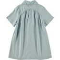 Chambray Short Sleeve Dress with Gathering