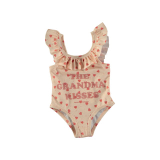 Baby Pink Hearts and Kisses Swimsuit