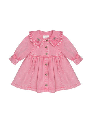 Pink Cherry Collar Dress