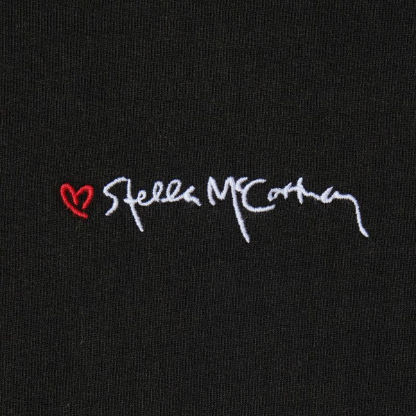 Black Stella Signature Embroidery Crewneck
