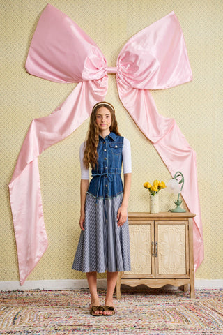 Blue Denim Striped Jumper