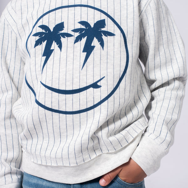 Grey Palm Tree Smile Crewneck