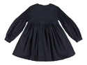 Navy Yndia Long Length Pleated Dress