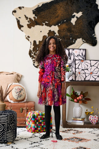 Orange Tulle with Spots Dress