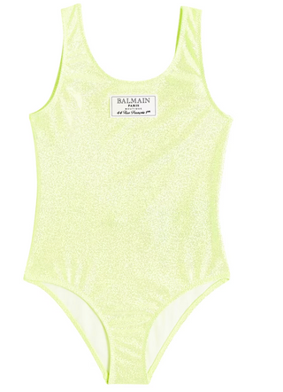 Neon Yellow Shimmer Swimsuit