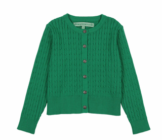 Kelly Green Cabled Cardigan