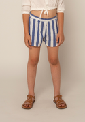 White and Blue Striped Dorella Shorts