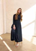 Navy Smock Top Maxi Robe