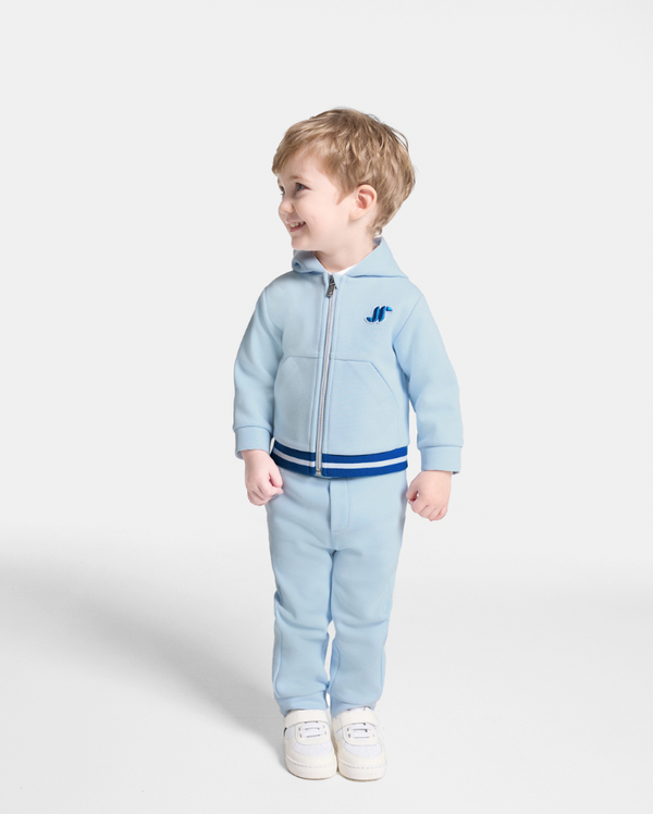 Light Blue Embroidered Logo Sweatsuit