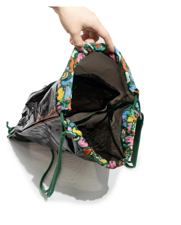 Black Joey Drawstring Backpack