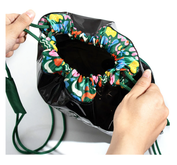 Black Joey Drawstring Backpack
