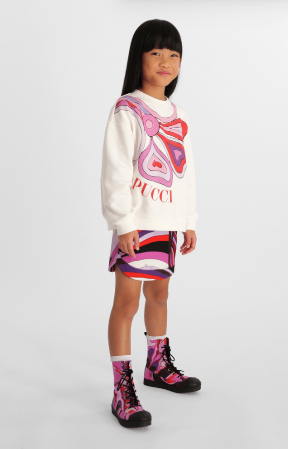 White Pucci Logo Crewneck