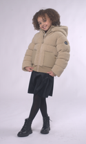 Beige Teddy Puffer Coat
