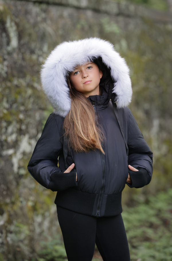 Black Teen Ribbon Jacket