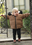 Tan Fur Hooded Winter Coat