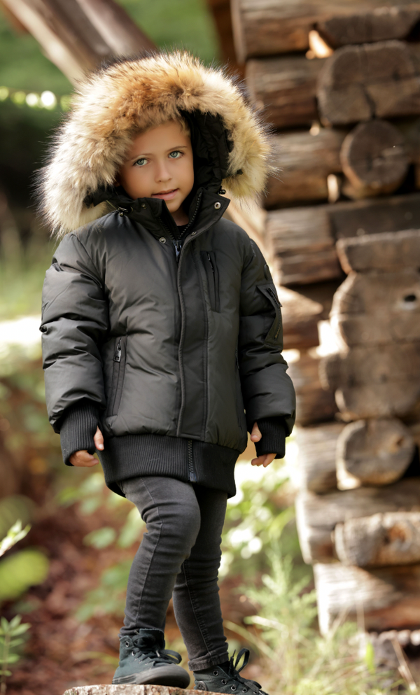 Black Zipper Detail Coat