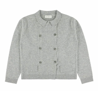 Stone Wool Yes Double Button Cardigan