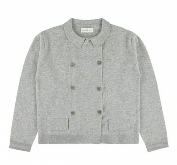 Stone Wool Yes Double Button Cardigan