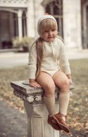 Cream Square Neck Bloomer Set