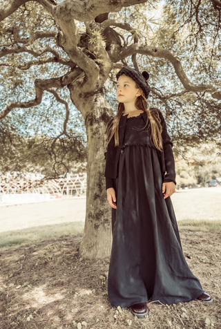 Black Smocking Maxi Jumper