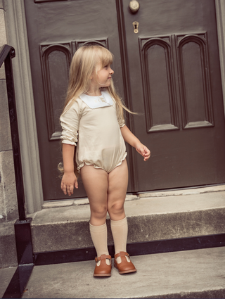 Cream Corduroy Romper