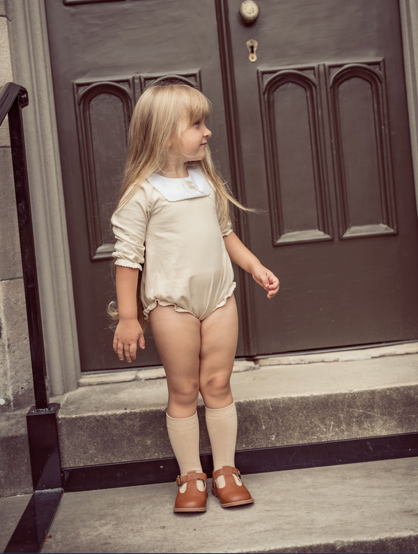 Cream Corduroy Romper