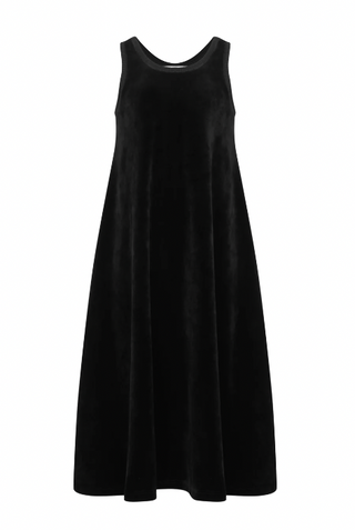 Black Velour Maxi Jumper Dress