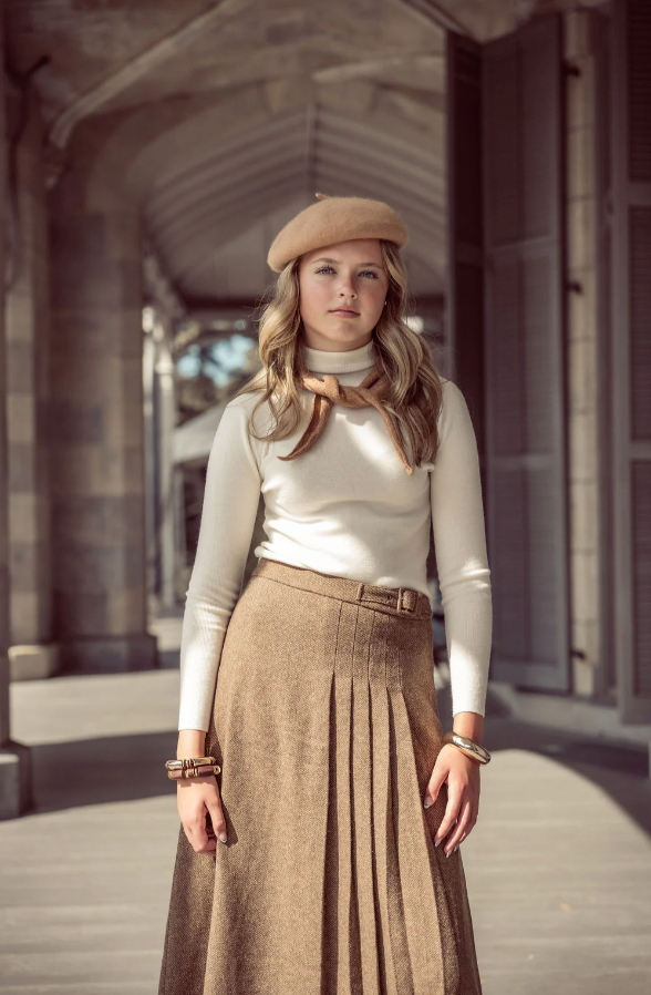 Cream Ribbed Turtleneck