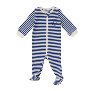 Blue Striped Footie