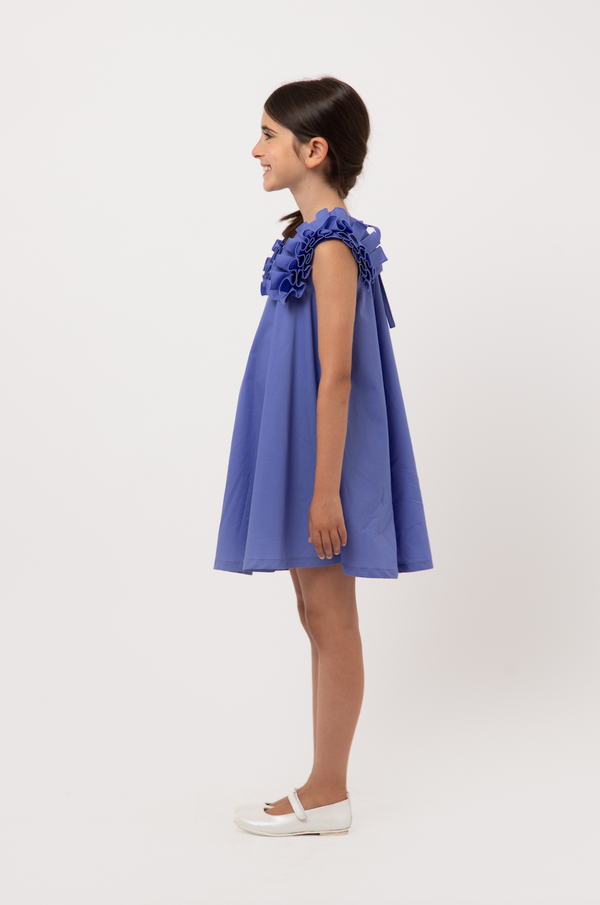 Periwinkle Robinia Ruffle Sleeve Dress